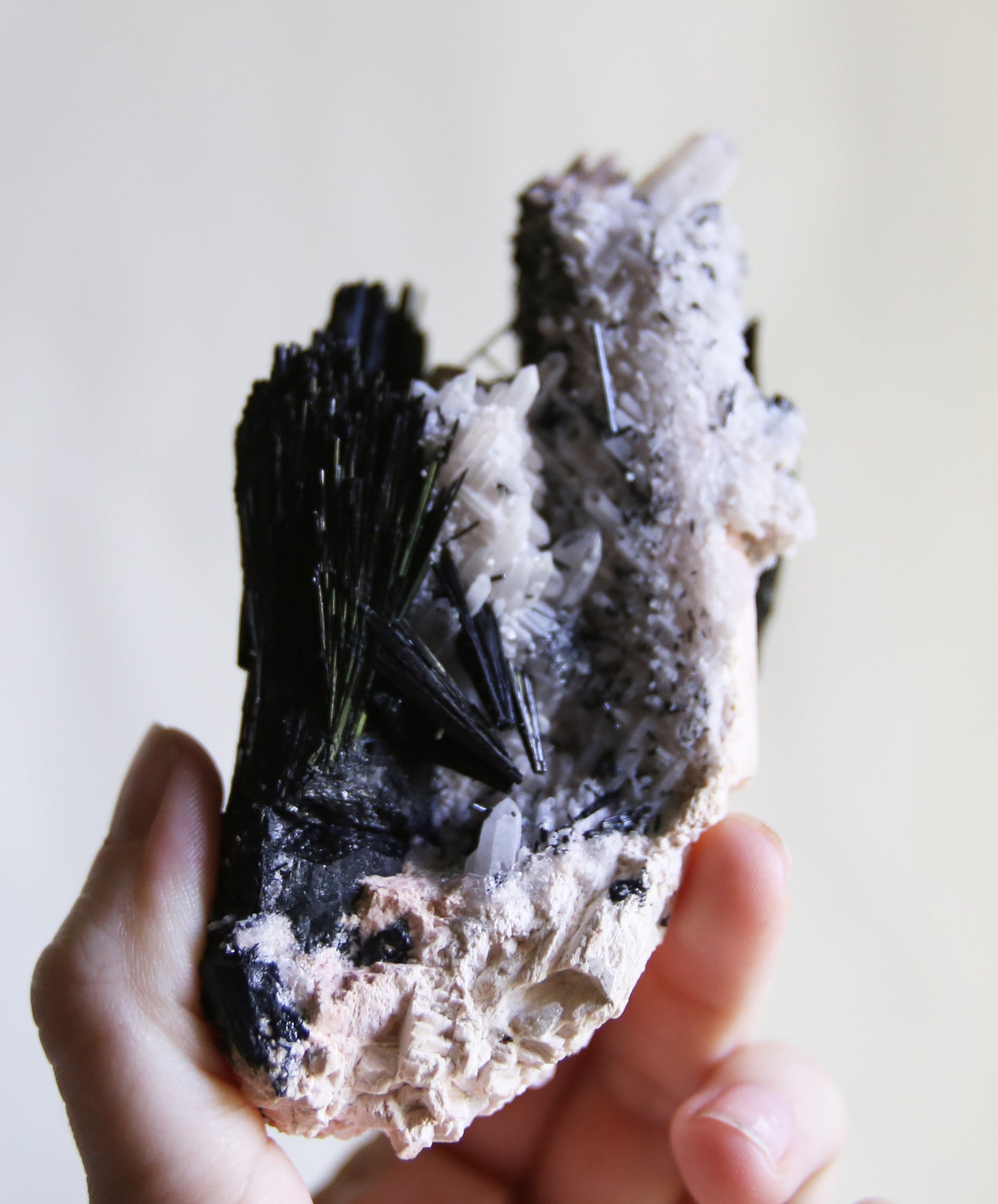 Black Tourmaline, Quartz and Feldspar Specimen