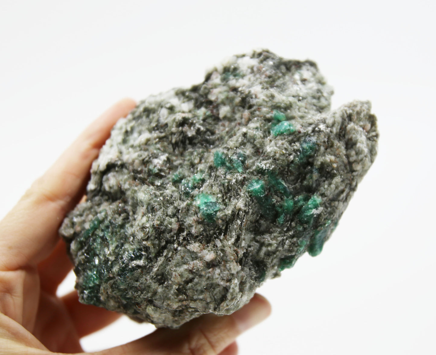 Natural Emerald in Quartz and Mica