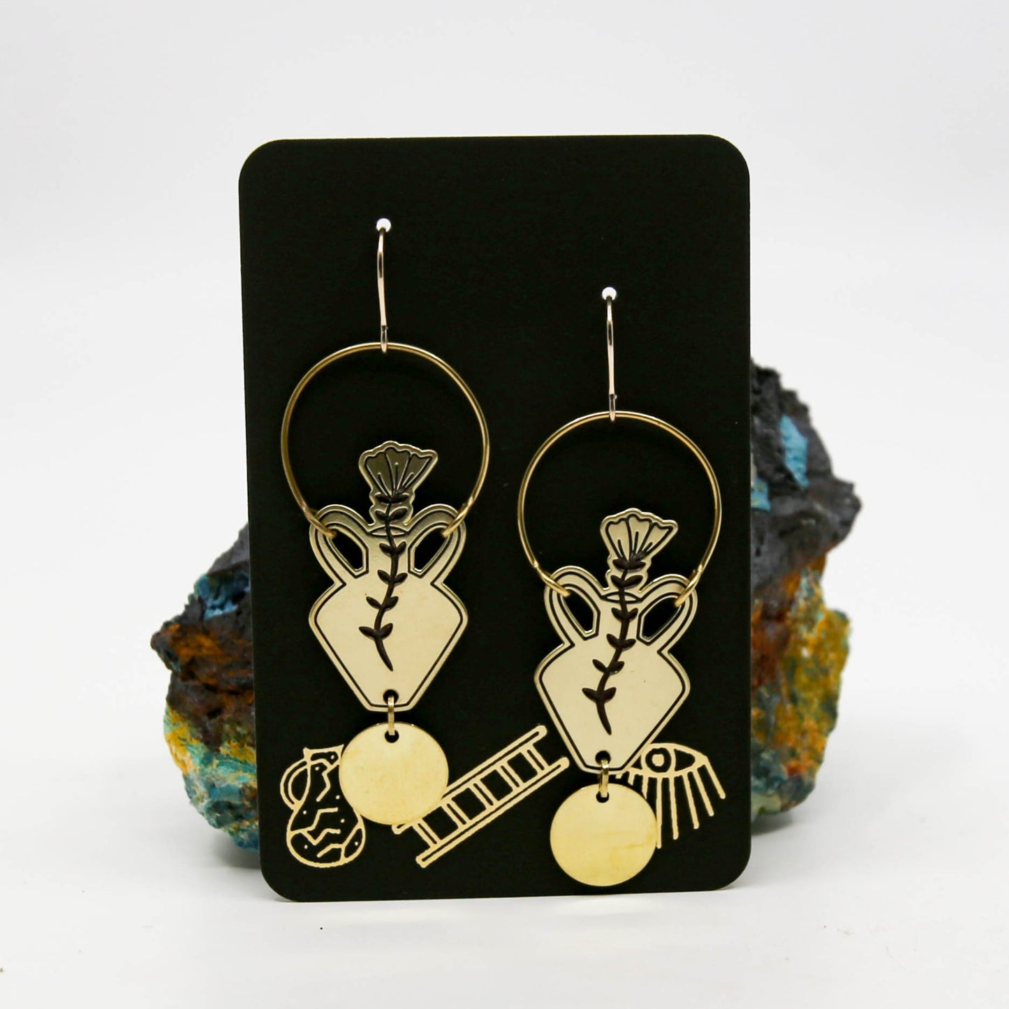 California Poppy Vessel Earrings