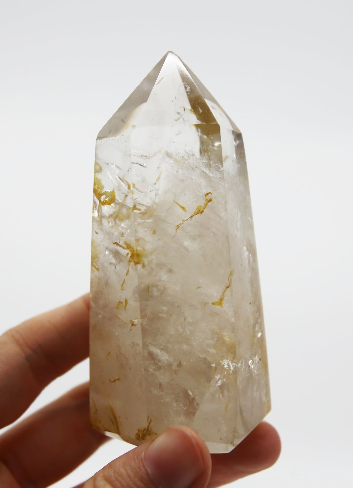 Veiled Quartz Tower with Tourmaline Rutiles