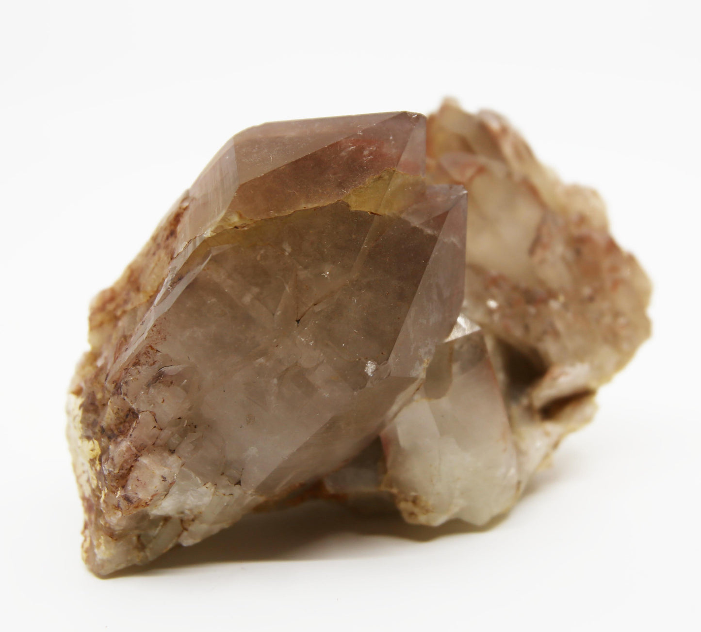 Red Hematite Quartz Cluster