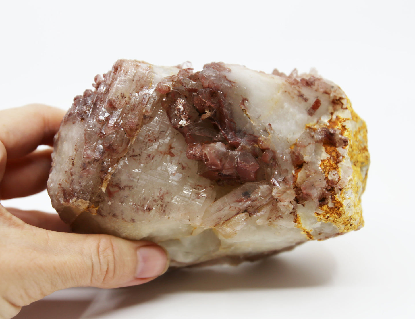 Natural Hematite Quartz Cluster
