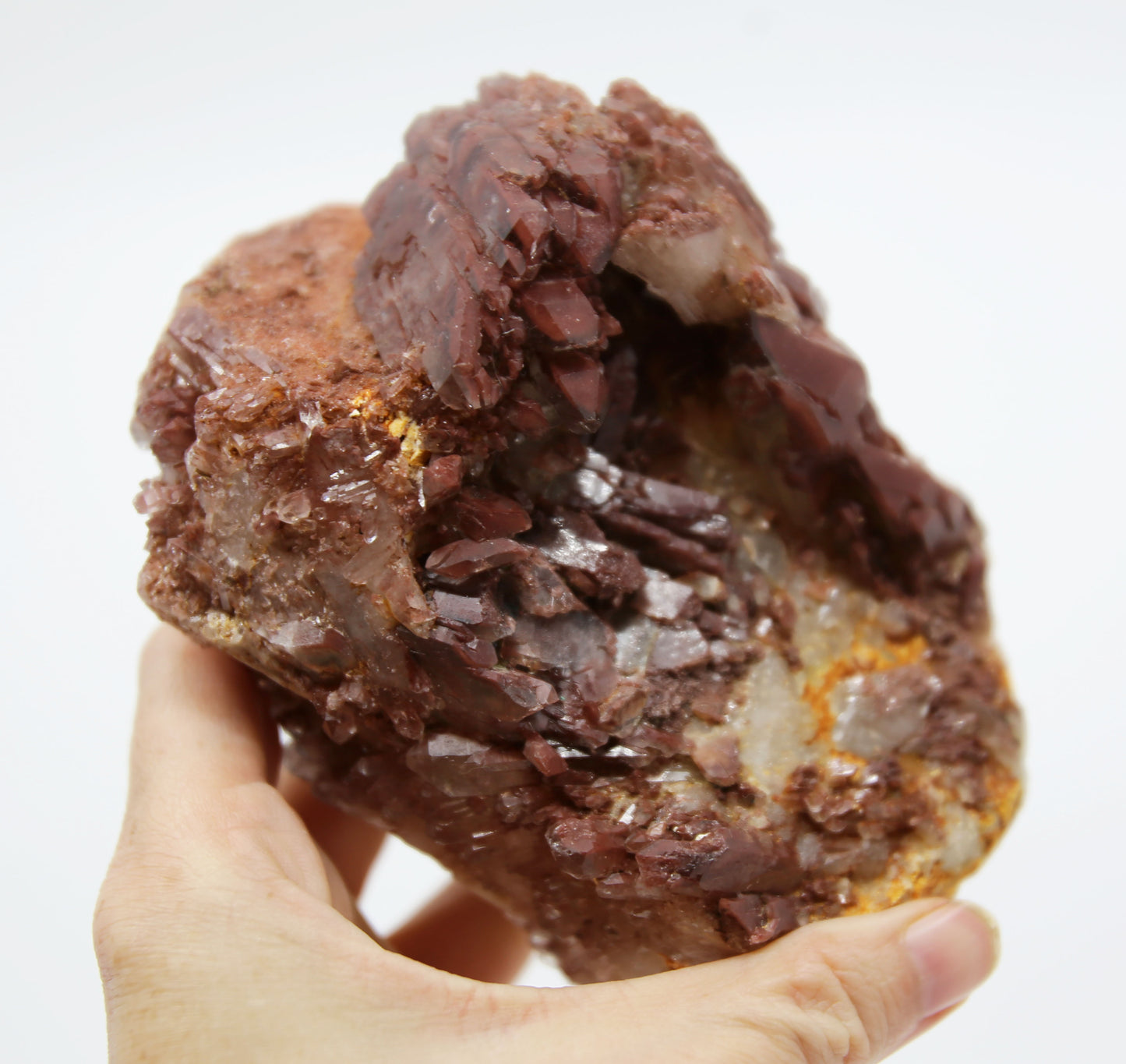 Natural Hematite Quartz Cluster