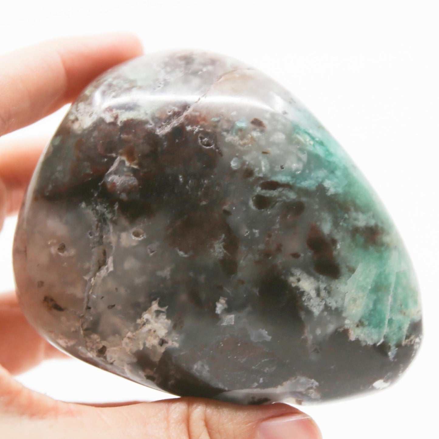 Large Mtorolite Chrome Chalcedony Palm Stone