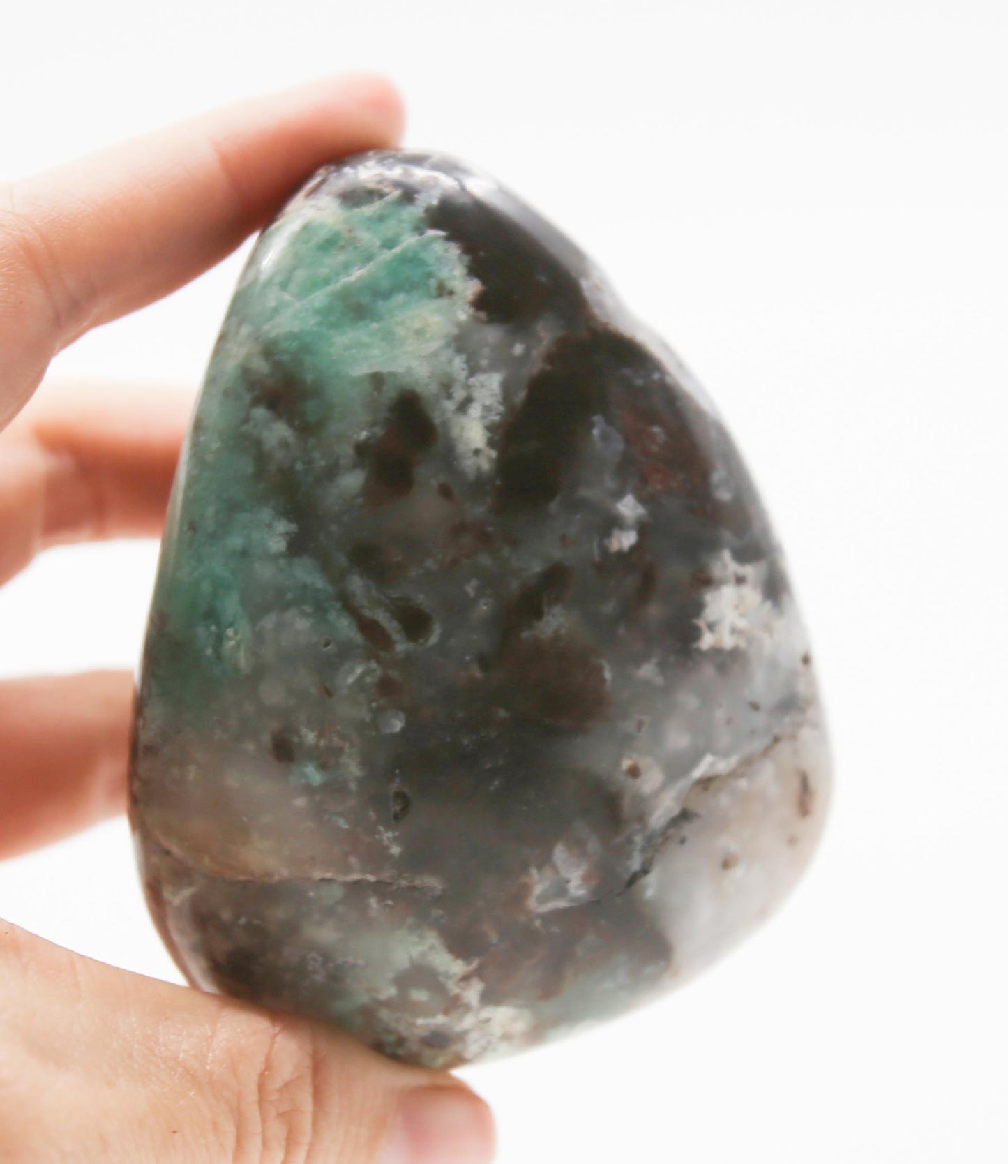Large Mtorolite Chrome Chalcedony Palm Stone