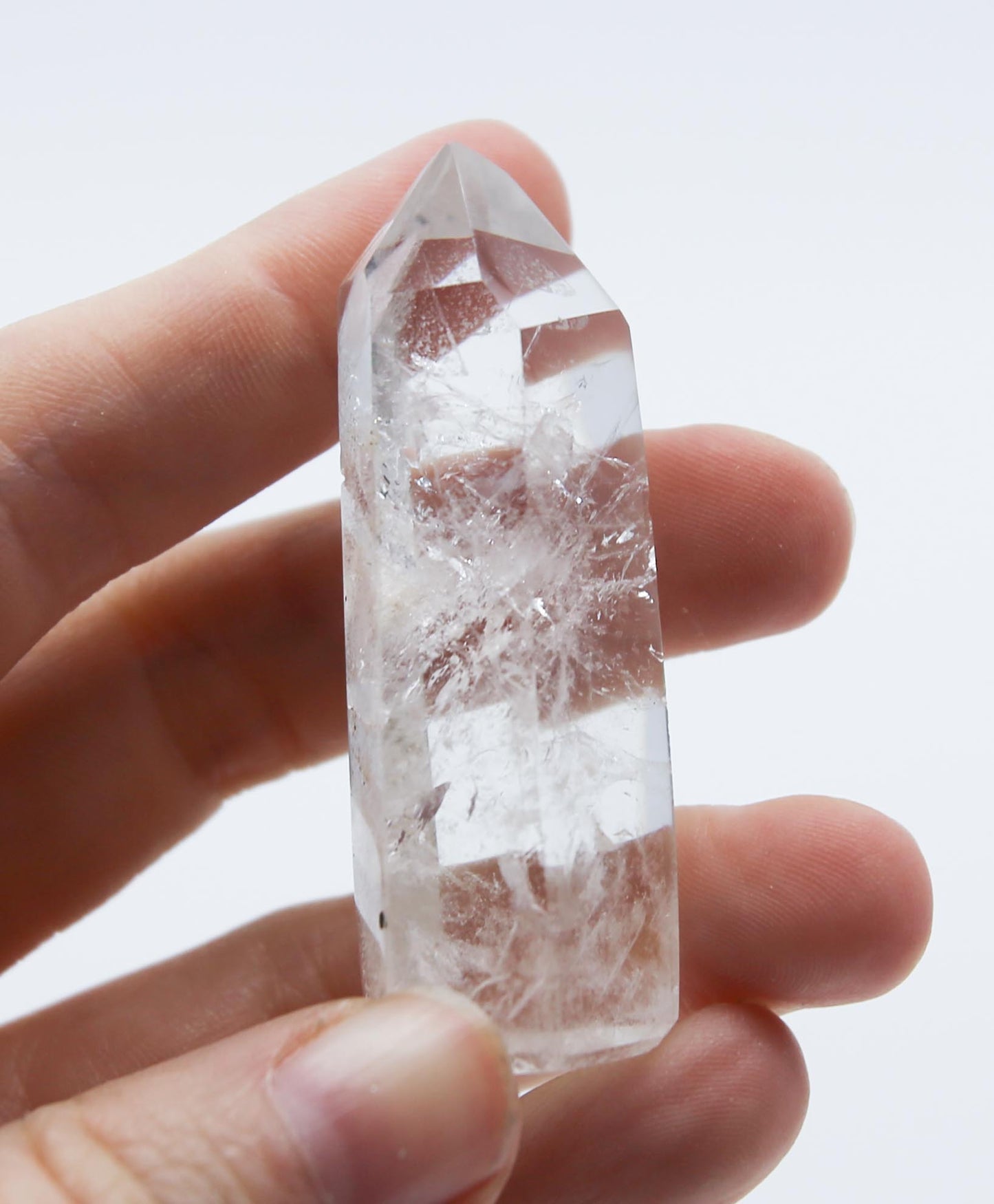 Mini Clear Quartz Tower with Rainbow Prisms