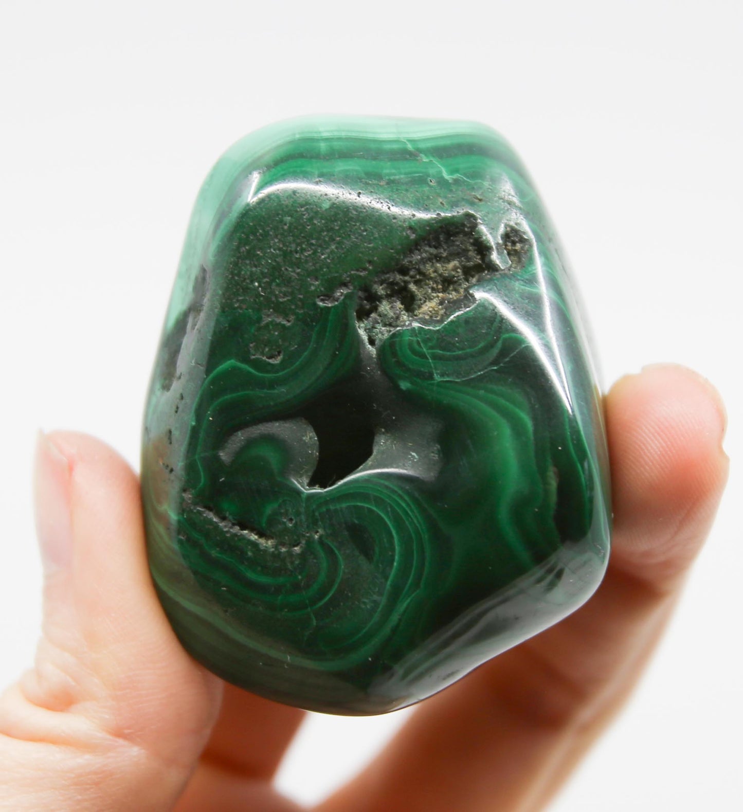 Malachite Palm Stone