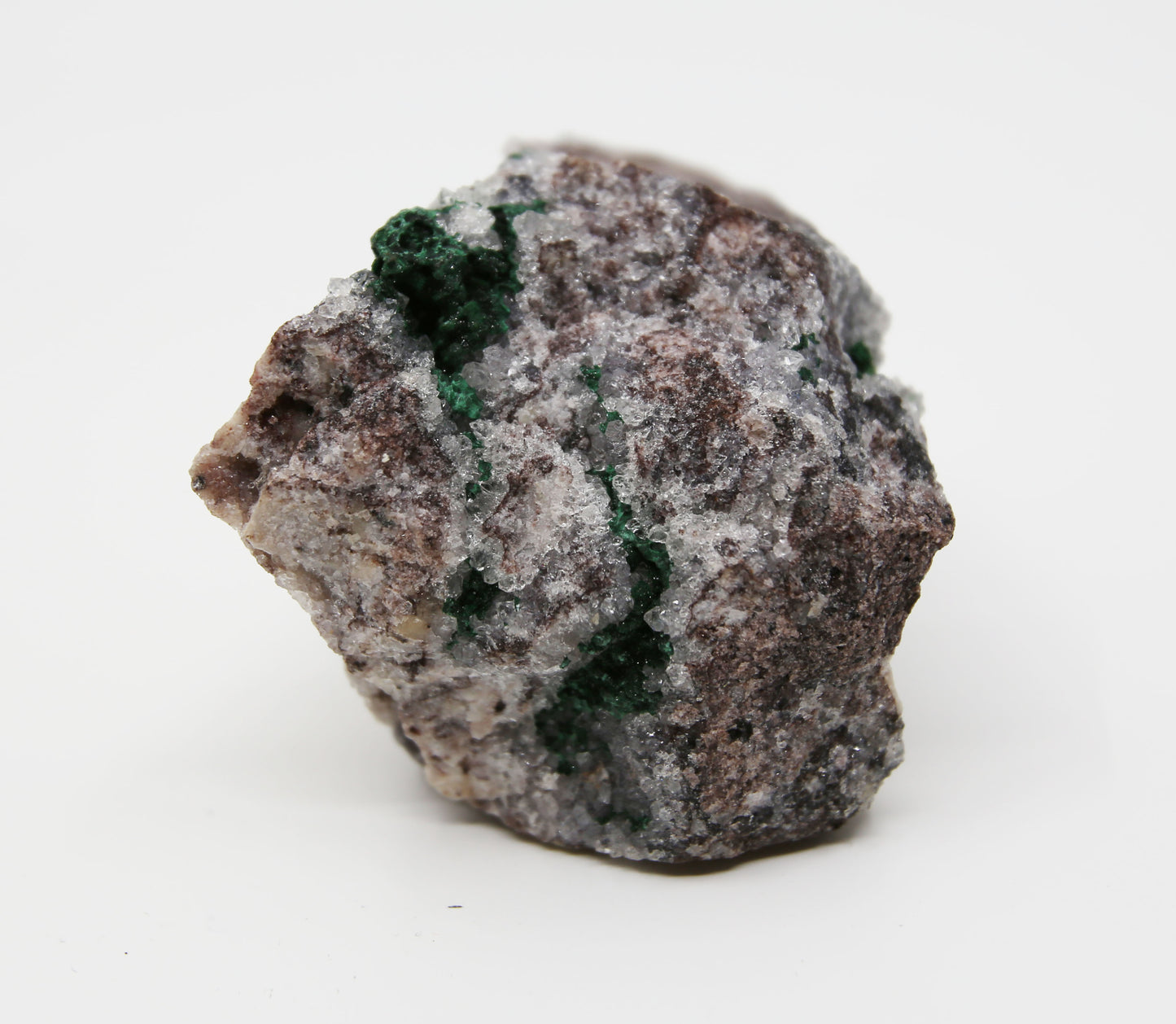 Malachite Calcite and Quartz Point Specimen