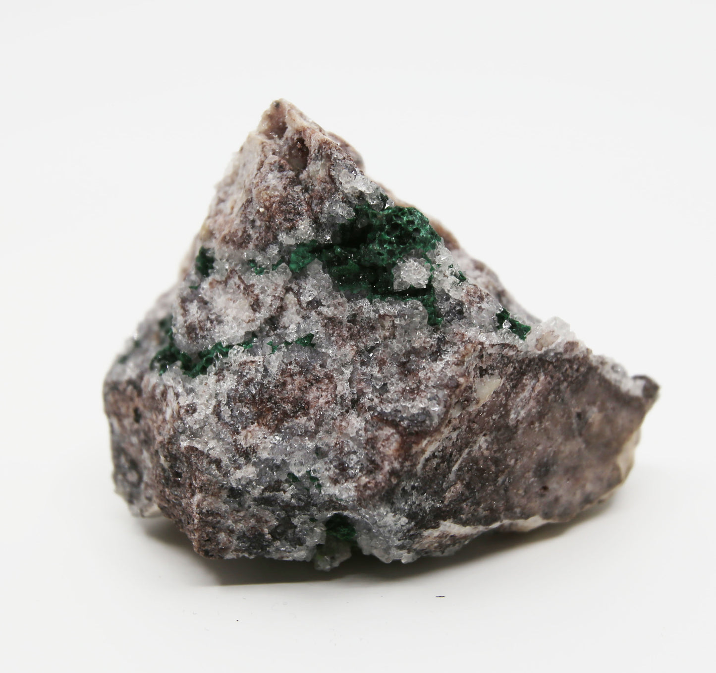 Malachite Calcite and Quartz Point Specimen