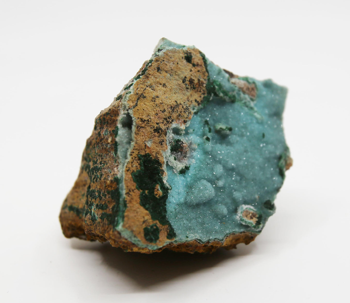 Druzy Dolomite with Malachite