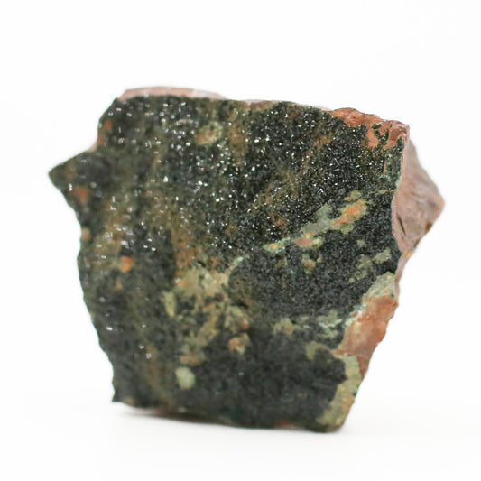 Natural Druzy Dolomite and Malachite on Hematite Matrix