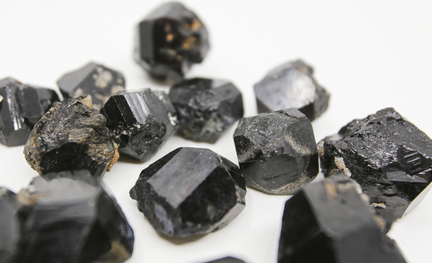 Natural Black Tourmaline Crystals, Large Palm Schorls