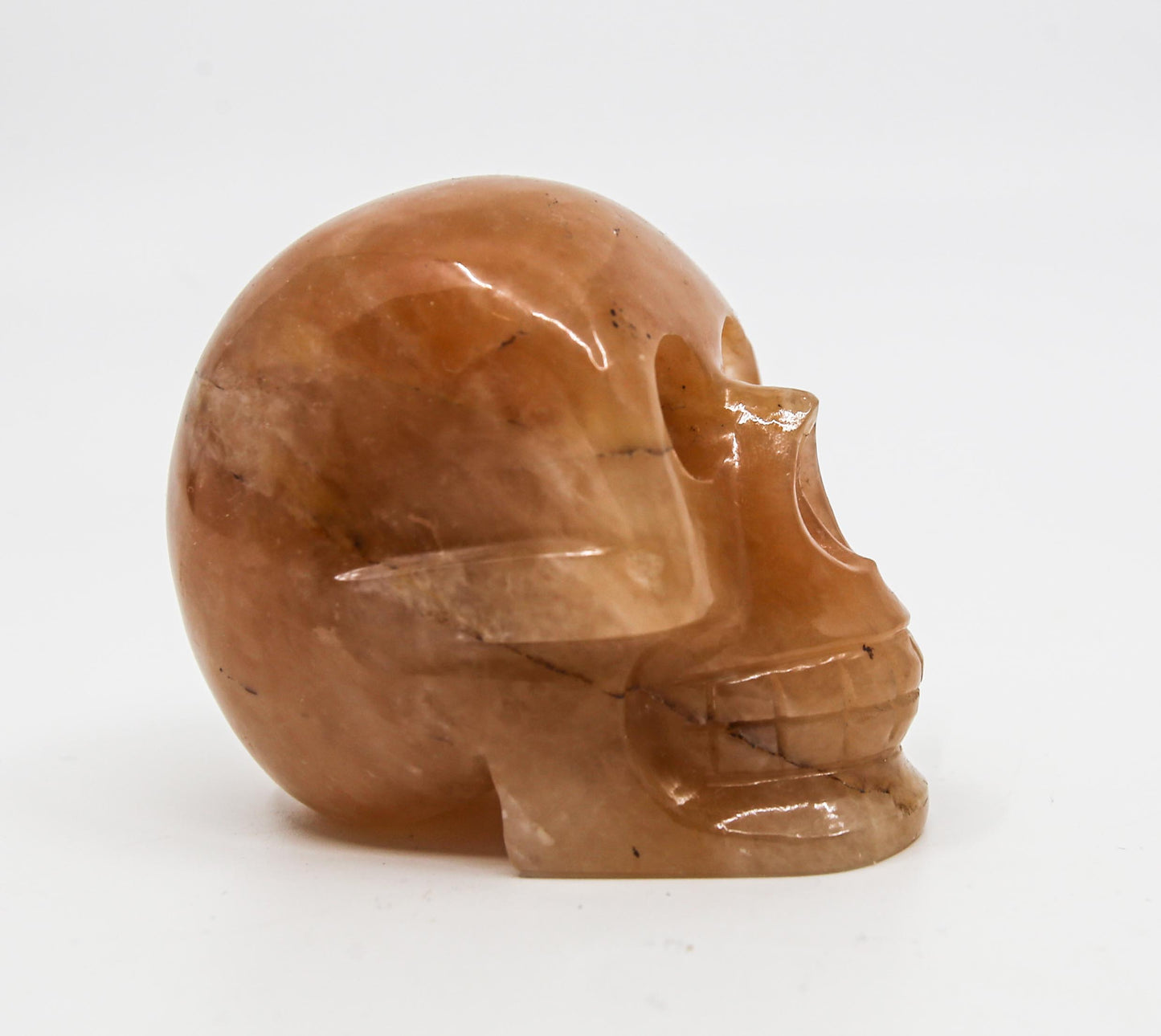 Orange Calcite Crystal Skull