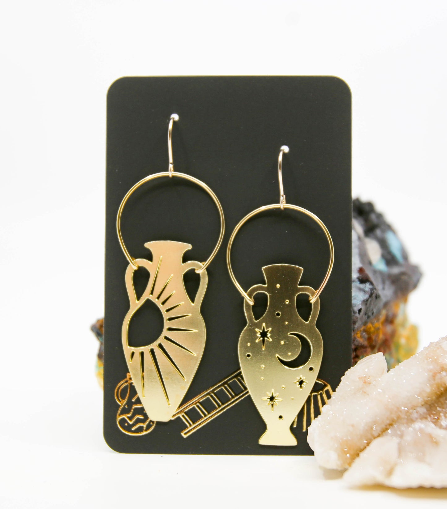 Star and Moon Vessel Earrings